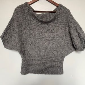 FREE PEOPLE Cable Knit Grey Sweater XS